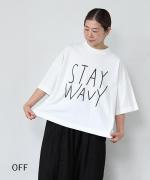 ラフィ天竺 プリントＴ (STAY WAVY)