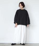 ヴィンテージ天竺×コットンリネンローン　パフスリーブプルオーバー