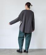 天竺×コットンリネンボイル　ワイドプルオーバー