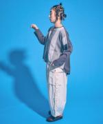 天竺×コットンリネンボイル　ワイドプルオーバー