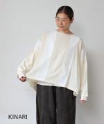 天竺×コットンリネンボイル　ワイドプルオーバー