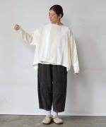 天竺×コットンリネンボイル　ワイドプルオーバー