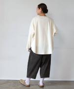 天竺×コットンリネンボイル　ワイドプルオーバー