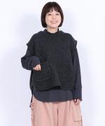 コットンハニカム　ロングプルオーバー