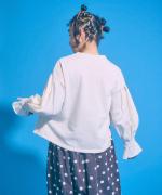 ミニ裏毛×コーマ天竺　パフスリーブプルオーバー