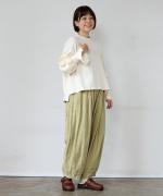 ミニ裏毛×コーマ天竺　パフスリーブプルオーバー