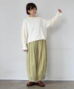 ミニ裏毛×コーマ天竺　パフスリーブプルオーバー