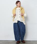 ミニ裏毛×コーマ天竺　アシメプルオーバー