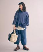 ミニ裏毛×コーマ天竺　アシメプルオーバー