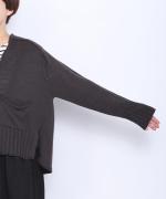 リネンコットンニット　カーディガン