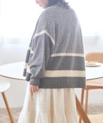 モヘア混ジャガード カーディガン