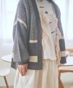 モヘア混ジャガード カーディガン