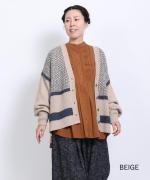 モヘア混ジャガード カーディガン