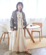 モヘア混ジャガード カーディガン