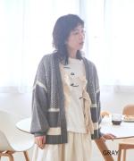 モヘア混ジャガード カーディガン