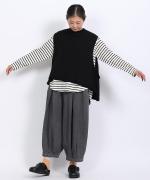 コットンリブニット　ベスト