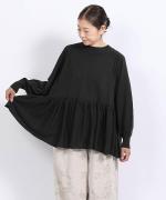 コットンリブニット　ロングプルオーバー