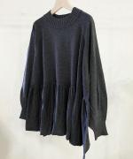 コットンリブニット　ロングプルオーバー
