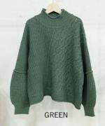 ミックスケーブルニット　プルオーバー