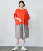 ランダムリブニット　半袖プルオーバー