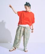 ランダムリブニット　半袖プルオーバー