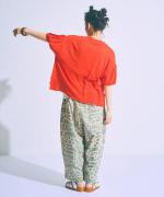 ランダムリブニット　半袖プルオーバー