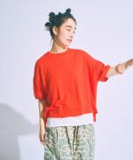 ランダムリブニット　半袖プルオーバー