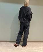 コットンリネンストレッチ イージーパンツ