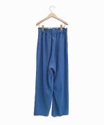 60sフレンチフラックス リネンキャンブリック膨潤洗い加工　カカトレスパンツ