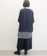 強撚割繊ポリエステルワッシャー　カタックウーブンTee