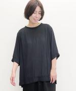 強撚割繊ポリエステルワッシャー　カタックウーブンTee