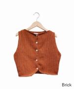 BUTTONED CROP VEST