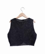 BUTTONED CROP VEST