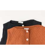 BUTTONED CROP VEST