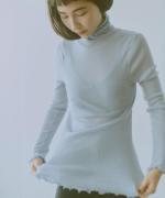 merino washable wool タートルネック