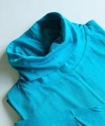 flow cotton silk タートルネック