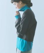 flow cotton silk タートルネック