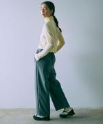 brushed stretch ラップパンツ