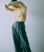 brushed stretch ラップパンツ