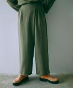 brushed stretch ラップパンツ