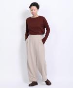 brushed stretch ラップパンツ
