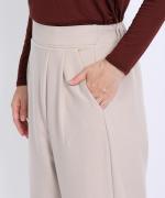 brushed stretch ラップパンツ