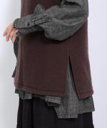 cloudy wool 2WAYロングベスト