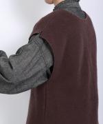 cloudy wool 2WAYロングベスト
