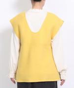 cloudy wool 2WAYロングベスト