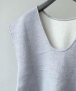 cloudy wool 2WAYロングベスト