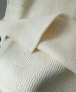 wool cotton rib ハイネックベスト