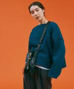 wool cotton rib 切り替えプルオーバー