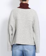 wool cotton rib 切り替えプルオーバー