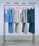 sheer satin タックハーフパンツ